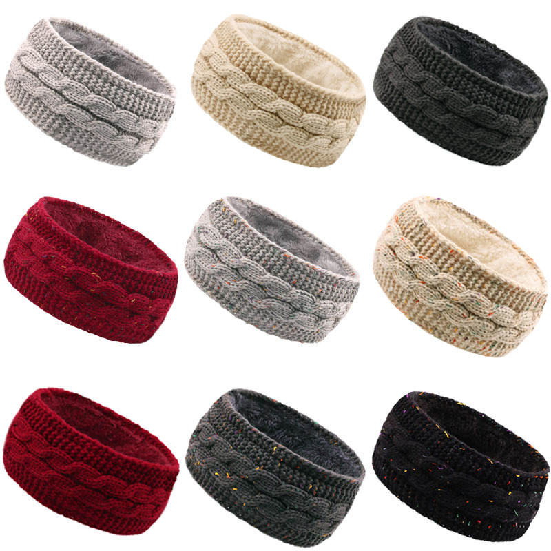 Winter Headband Fleece - Tüylü Noktalı Saç Bandı Kadın Polar