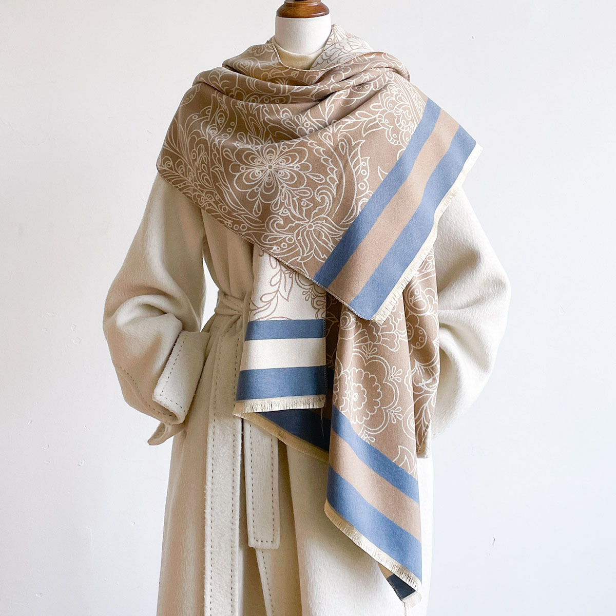 Cashmere Pashmina Wrap - Sıcak İmitasyon Kaşmir Eşarp Kadınlar İçin
