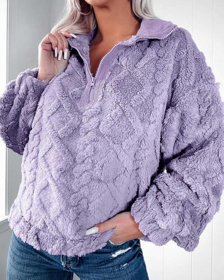 Kadın Şerpa Polar Yarım Fermua - Sherpa Hoodie Fleece incelemesi ve fiyatı